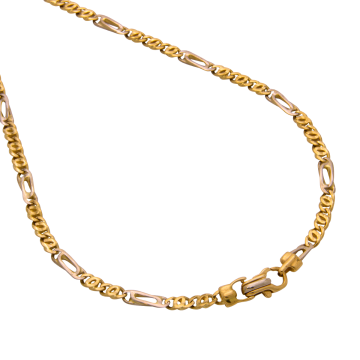 Halskette mit Pfauenaugengliederung in 750er Gold