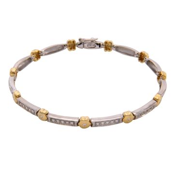 Bicolour Armband mit Brillanten