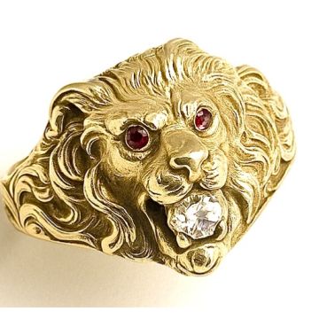 Maskuliner Herrenring in 585er Gold