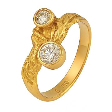Handarbeit! Brillantring in 750er Gold