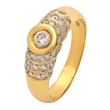Glamouröser Brillantring in 585er Gold
