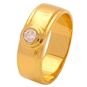 Brillantbesetzter Bandring in 585er Gold