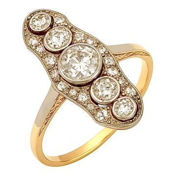 Funkelnder Art Déco Ring mit Brillanten