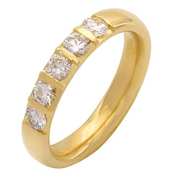 Handgearbeiteter Brillantring in 750er Gold
