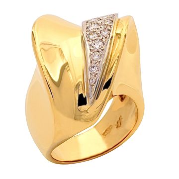 Beeindruckender Prunkring mit Brillanten in 585er Gold