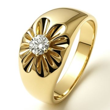 Herren-Brillantring in14 Karat Gold