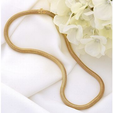 Massive Schlangenkette in 585er Gold