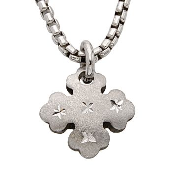Weißgoldenes Kreuz mit passender Halskette