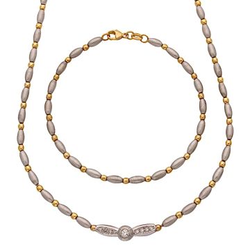 Zeitloses Schmuckset – Armband und Halskette mit Brillanten