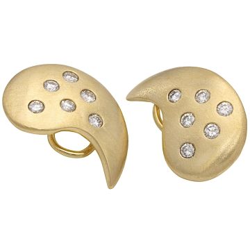 Ohrclips mit Brillanten - 585er Gold!