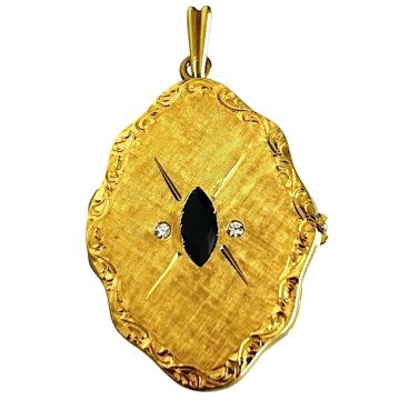 Prachtvolles Medaillon mit Saphir und Brillanten