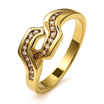 Anmutiger Diamantring in 750er Gold