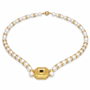 Traumhaftes Collier mit Perlen aus 585er Gold