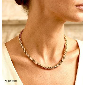 Einzigartiges Collier in 14karätigem Gold