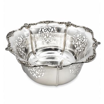 Hohe Korbschale aus Sterling-Silber