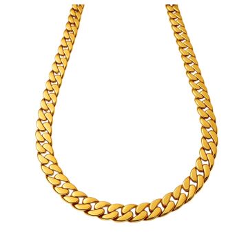 Hochglänzende Goldkette mit Panzergliedern