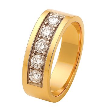 Unisex Brillantring in 585er Gold