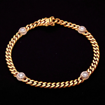 Zeitloses Brillantarmband mit Panzergliederung