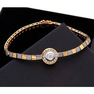 Funkelndes Bicolour Armband mit Brillanten