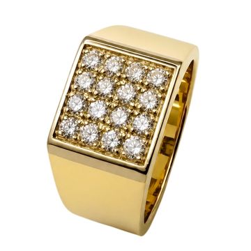Herren-Brillantring in 585er Gold