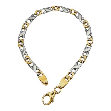 Bicolour Armband in 585er Gold