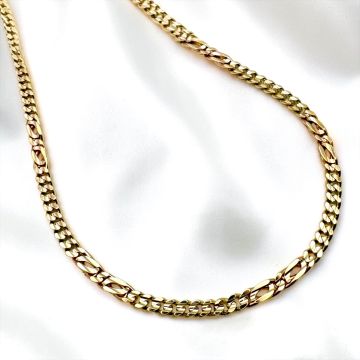 Figaro Gliederkette aus 585er Gelbgold