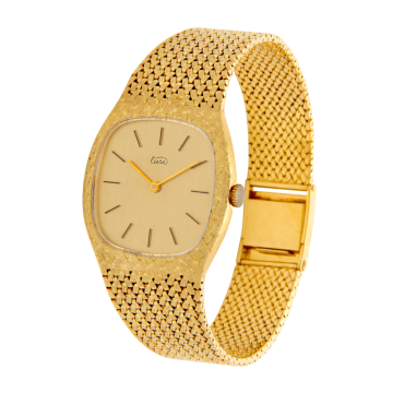 Elegante Schmuckband-Herrenuhr von EUSI in 14karätigem Gold