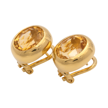 Prachtvolle Goldtopas Ohrstecker